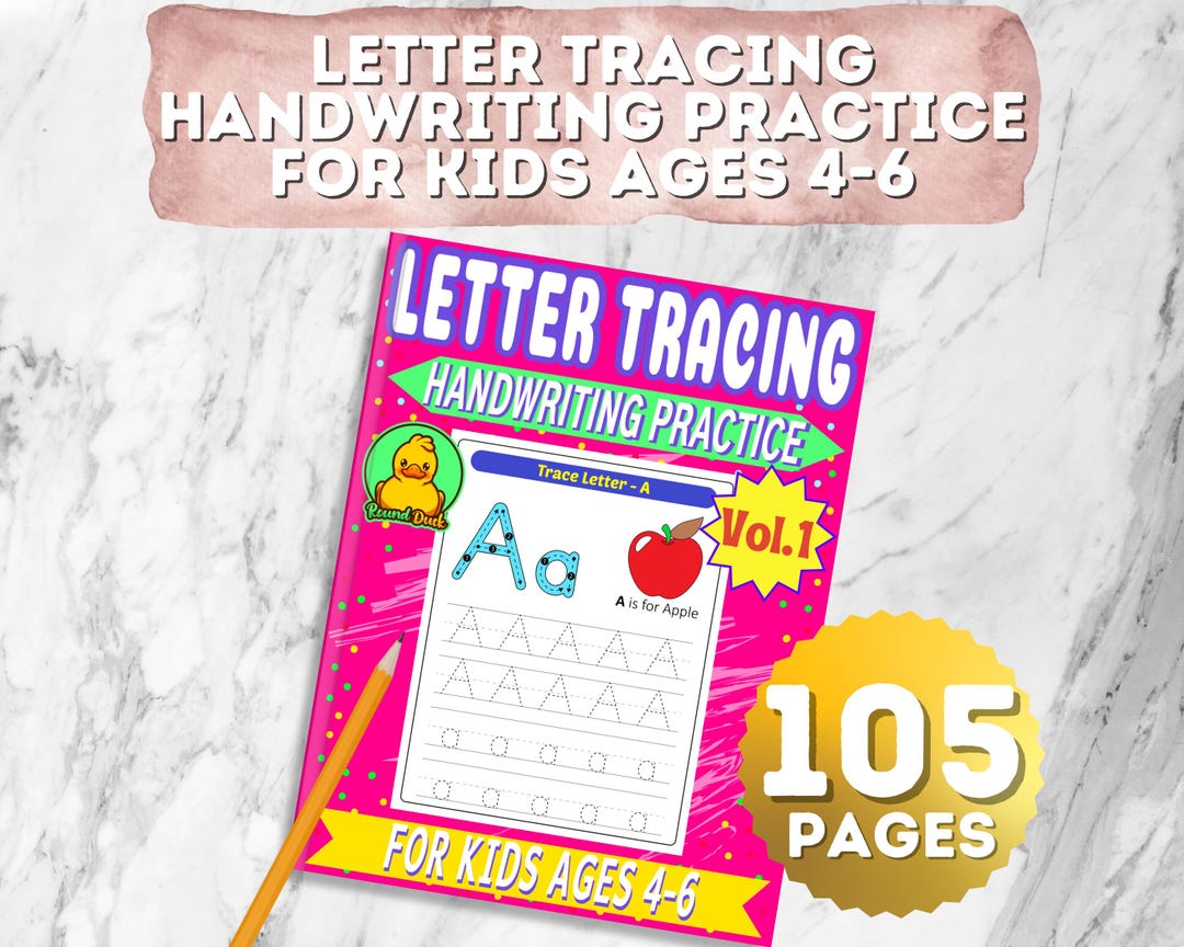 Letter Tracing Handwriting Practice for Kids Ages 4-6 105 Fun ...