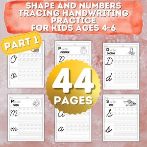 Práctica de trazado de formas y números para niños de 4 a 6 años. Parte 1. Enseña a los niños a distinguir entre diferentes formas, tamaños y números.