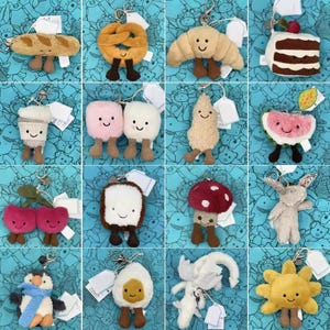 Lindos peluches surtidos Llaveros de gelatina - llaveros de peluche