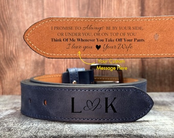 Cadeau amusant pour homme, cadeau Saint-Valentin, ceinture en cuir gravée personnalisée pour mari, ceinture en cuir personnalisée, cadeau Saint-Valentin, cadeau d'anniversaire