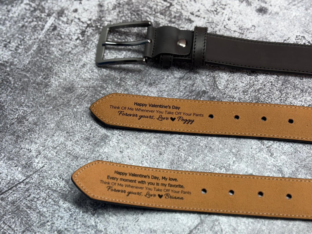 Personalized Leather Belt for Men, Custom Engraved Belt, Stylish