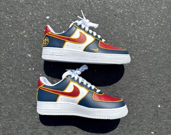 Navy Red Yellow Custom Air Force 1 | Basketball Inspired AF1  display picture 1