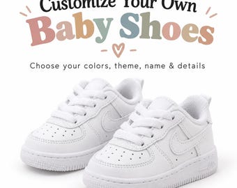 Gepersonaliseerde Air Force 1 babyschoenen | Nike AF1 op maat | Ontwerp je eigen sneakers | Anime, sport, huisdieren, auto's, bedrijfslogo's en cartoons.