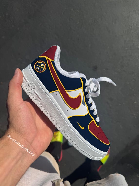 Custom Nike Custom Shoes Denver Denver Nuggets Custom Air Force