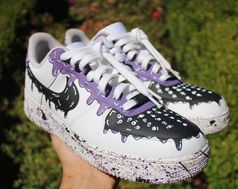 Custom Air Force 1 Drip Shoes - Hand Painted AF1 Sneakers - Unique Streetwear Gift - Made to Order Custom Nikes