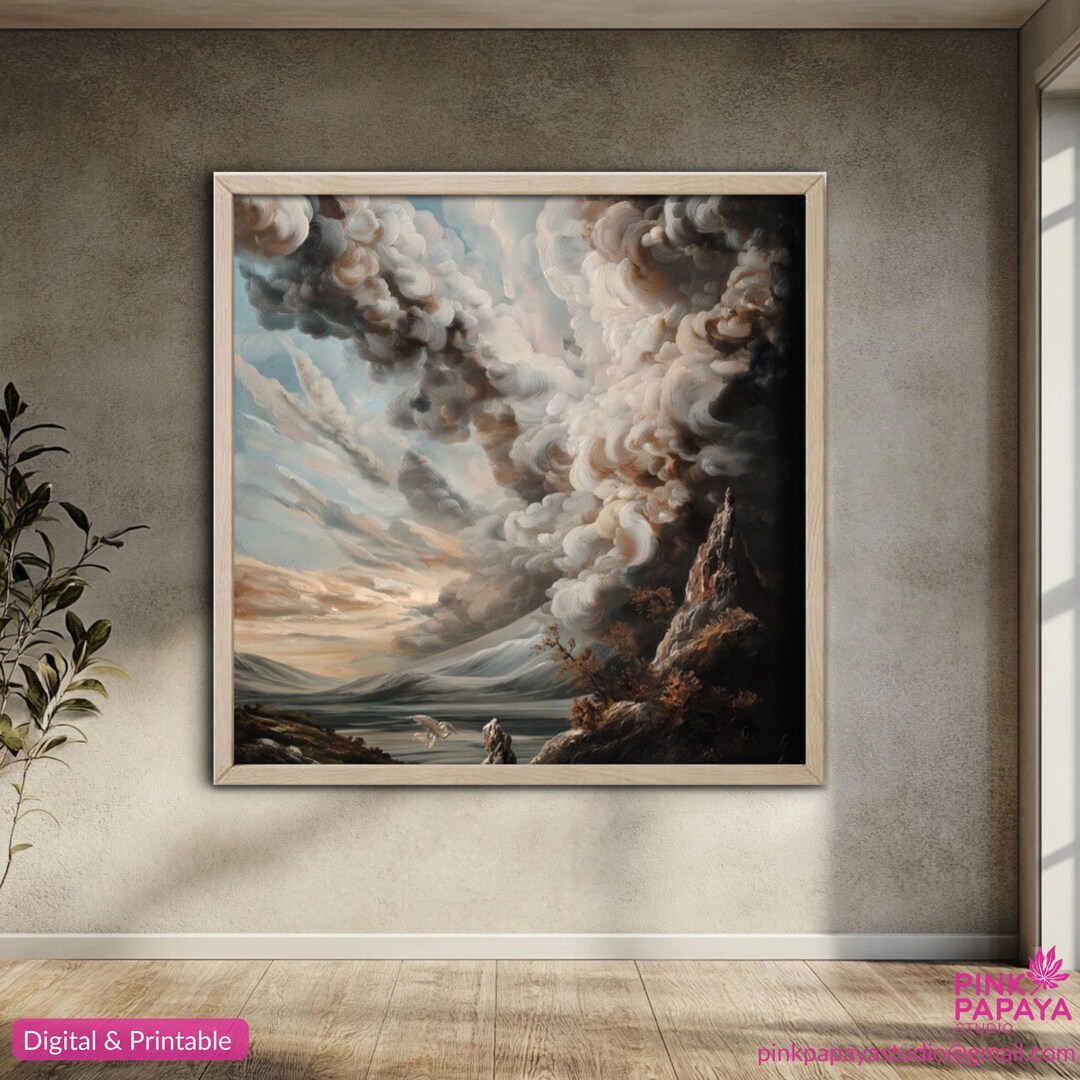 Abstract Storm Clouds Wall Art, Printable , Digital Wall Art, Digital ...