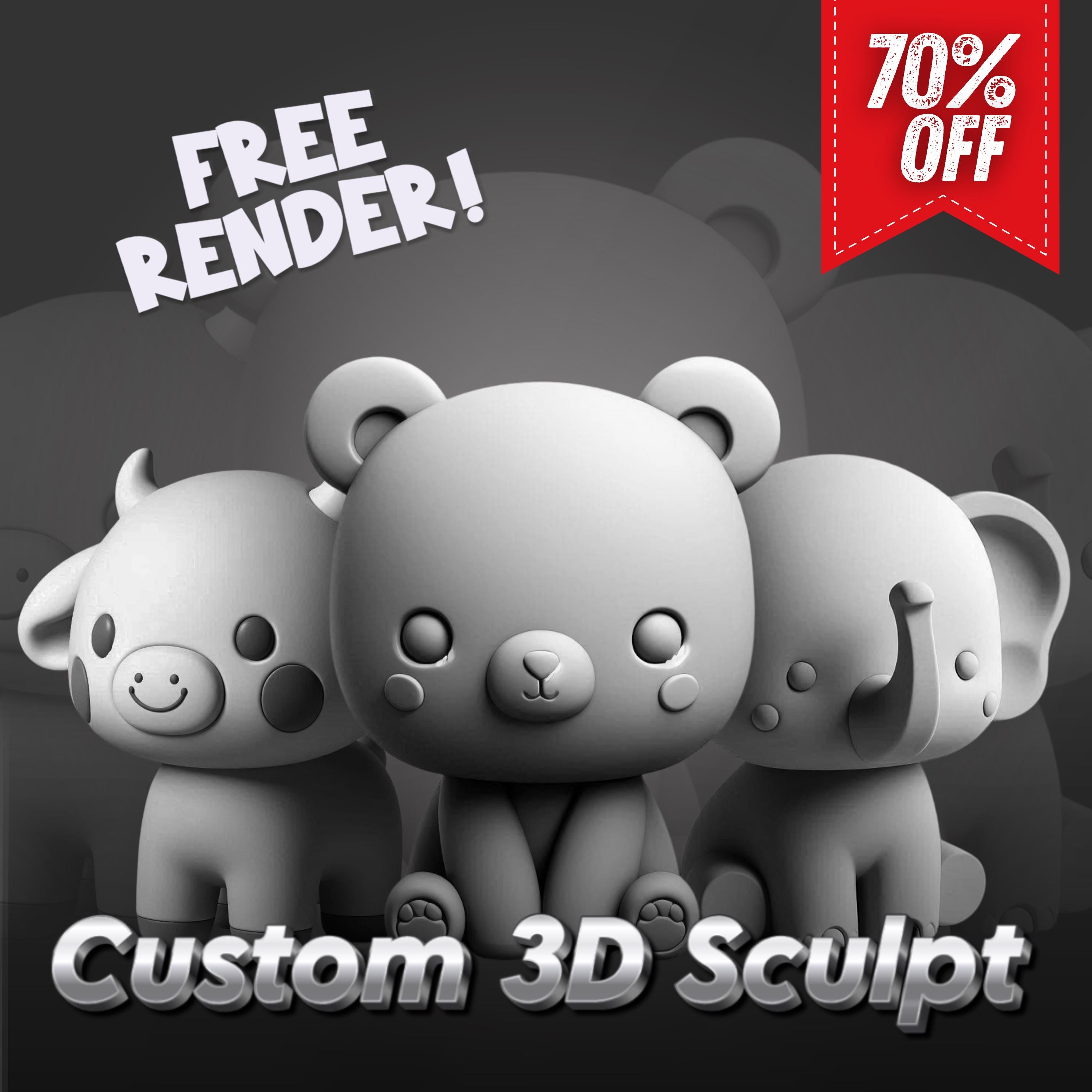 Custom 3D Model for 3D Printing, Character Sculpting for Miniatures and