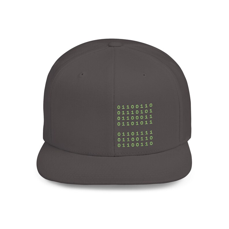 Binärer Code Hut | Lustiges Programmierer Geschenk | Flat Bill Snapback | Technik Geschenk für Ihn | Coder Hut | Nerdmütze Bild 5