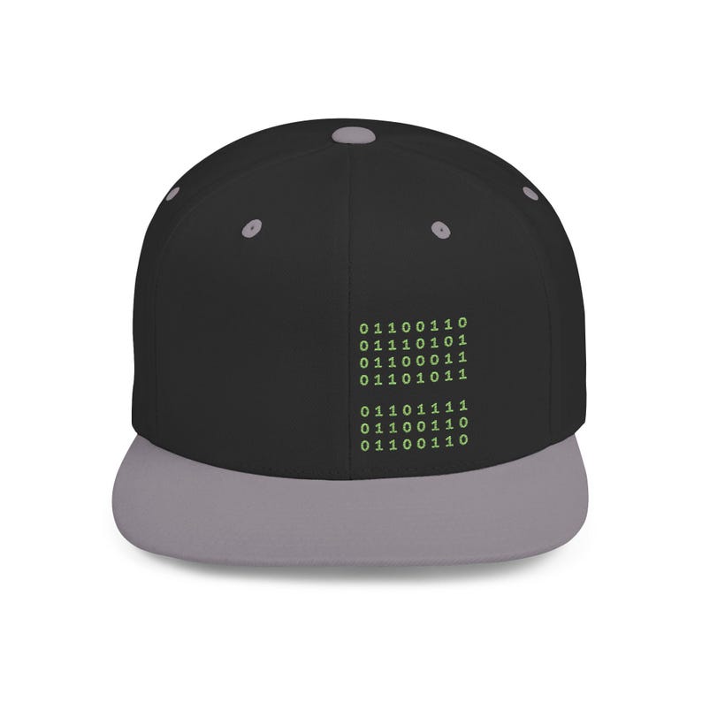 Binärer Code Hut | Lustiges Programmierer Geschenk | Flat Bill Snapback | Technik Geschenk für Ihn | Coder Hut | Nerdmütze Bild 8