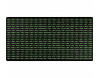 Tappetino da scrivania con codice binario / Tappetino da scrivania "Vaffanculo" / Regalo divertente per programmatori / Tappetino per mouse grande / Decorazione per ufficio tecnologico