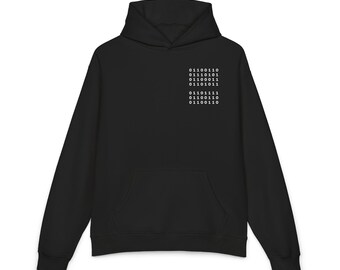 Felpa con cappuccio ricamata "Fuck Off Binary", felpa divertente e sarcastica, felpa con cappuccio con messaggio nascosto, umorismo da programmatore, felpa da programmatore, unisex