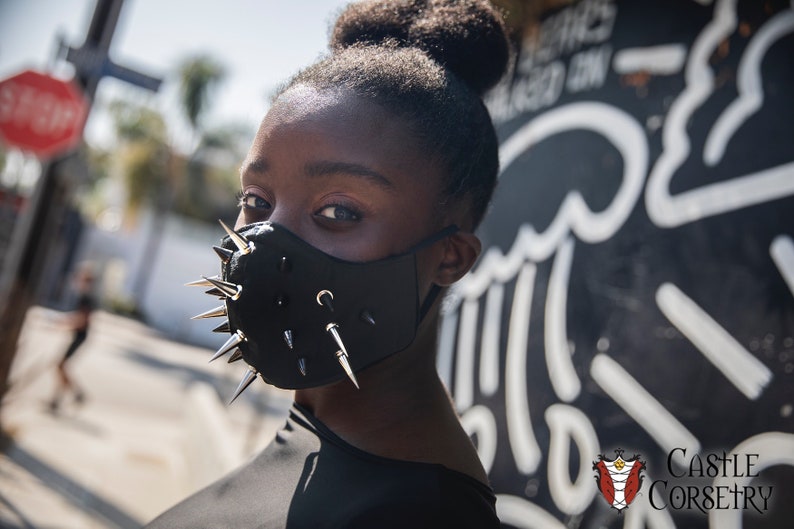 Metal Spiked 'Face Mace' Mask image 2