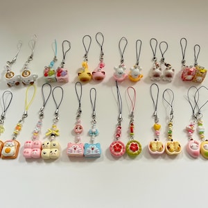 2PC Matching Phone Charms - Handmade Phone charms, Couple Matching Phone Charms, Cute Phone Charm, Kawaii Charm, Valentine&#39;s Day, Bag Charms