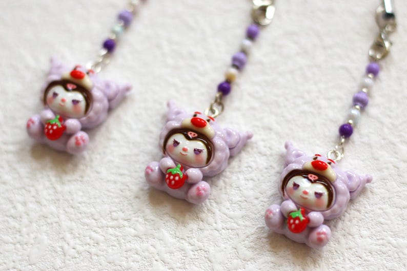 MochiMochiCuteShop Kuromi Phone Charm - Thumbnail 3