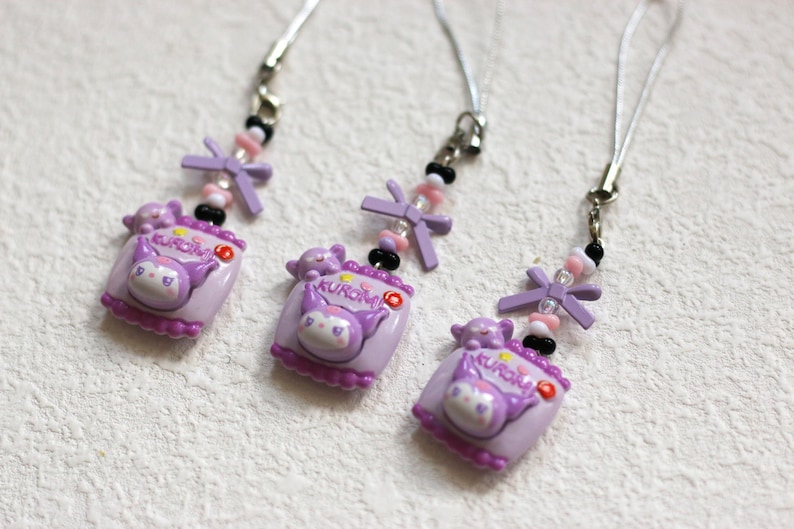MochiMochiCuteShop Kuromi Phone Charm - Thumbnail 2