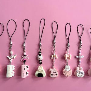 Bunny Handmade Phone Charms, Food charms, Trendy Phone Strap, Cute Phone Charm, Kawaii Charm, Handmade Phone Charm, Cute Bunny Phone Charm