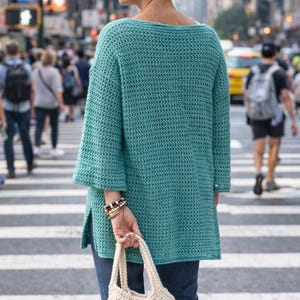 海の星 チュニックセーター かぎ針編みパターン（英語）