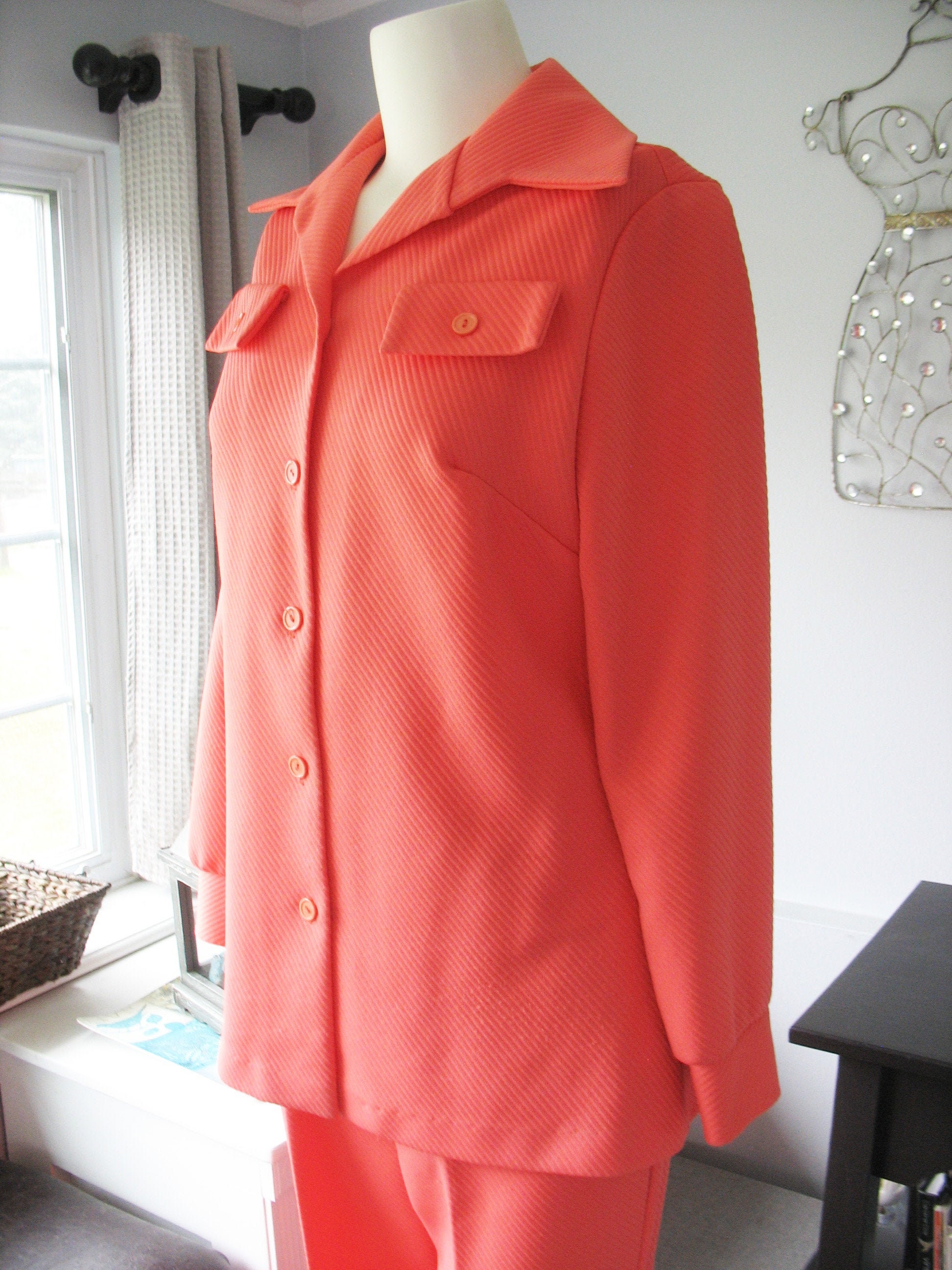 Womens Coral Wide Leg Leisure Suit 