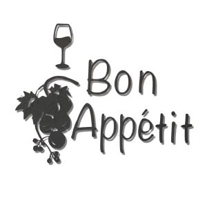 BON APPETIT Wall ART | French Art | Kitchen Wall Art | Food Kitchen Decor | Family Home Sign | Wine Lover Gift