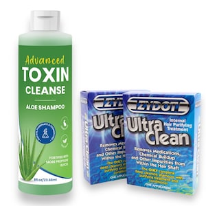 Advanced Toxin Cleanse Drug Detoxing Shampoo 8oz Bottle w/ 2 Zydot Ultra Clean  - Pass Hair Follicle Test - Free Domestic US Shipping