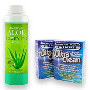 The Old Aloe Toxin Rid  Drug Detoxing Shampoo 8oz Bottle w/ 2 Zydot Ultra Clean  - Pass Hair Follicle Test - Free Domestic US Shipping