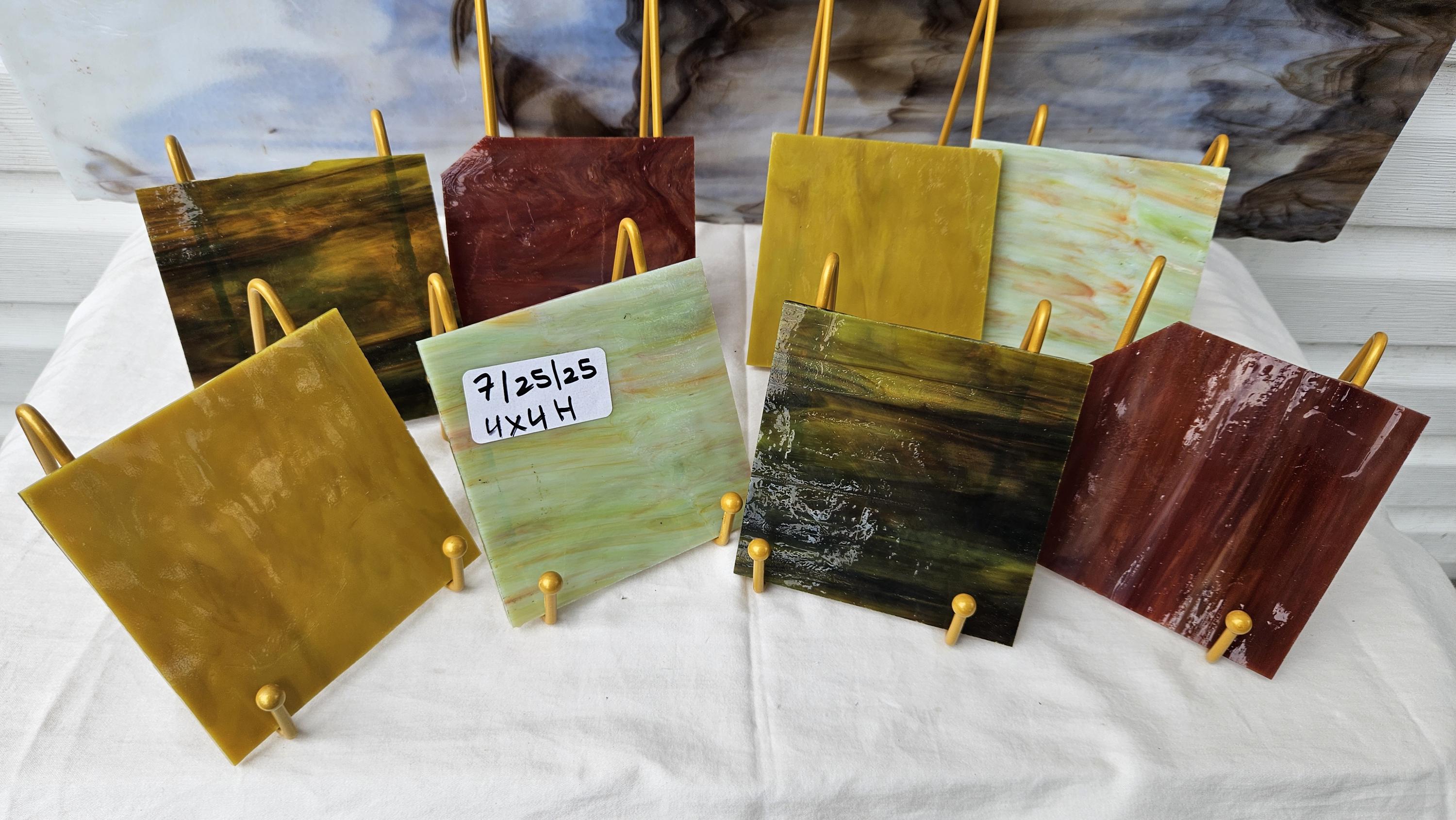 Vintage Stained Glass 8-pack of 4