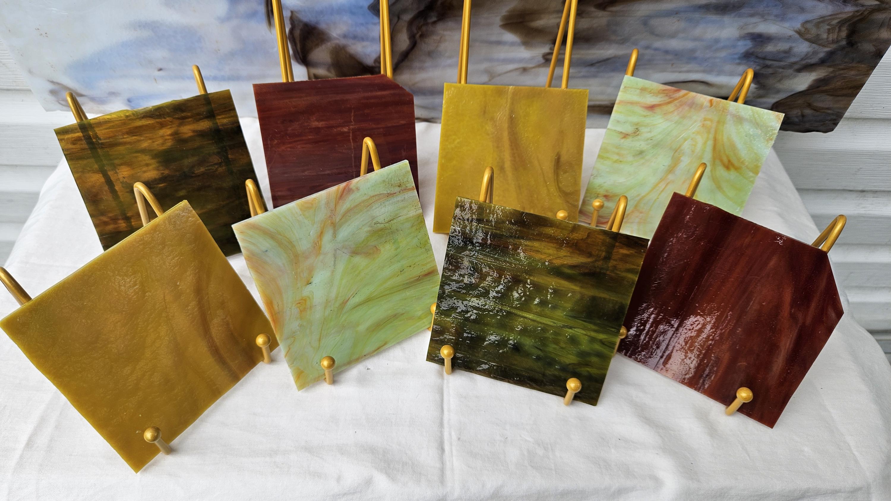 Vintage Stained Glass 8-pack of 4