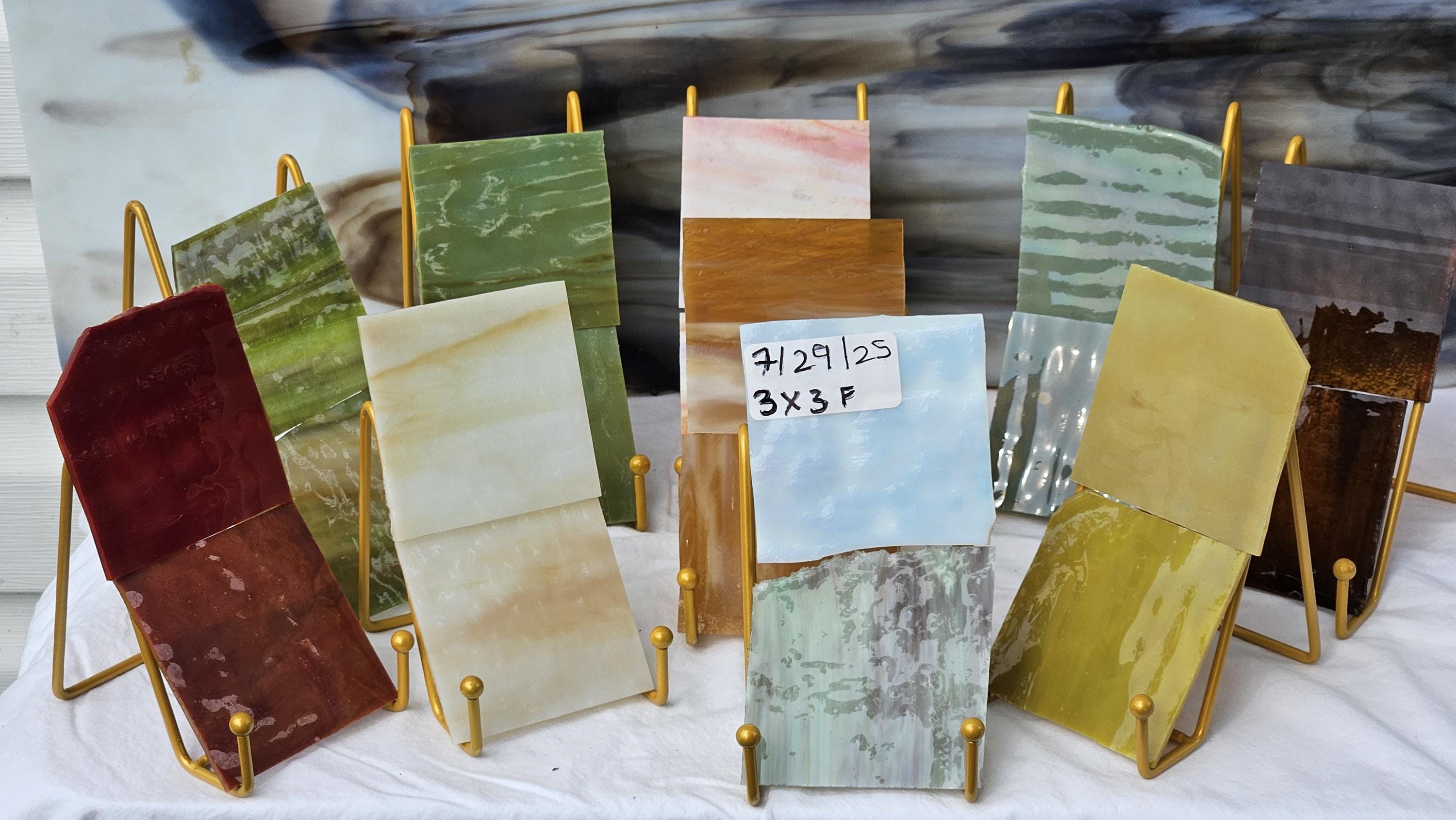 Vintage Stained Glass 20-pack of 3