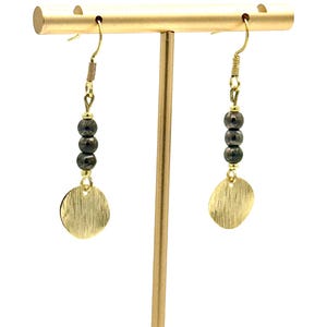 Simple Black And Gold Earrings