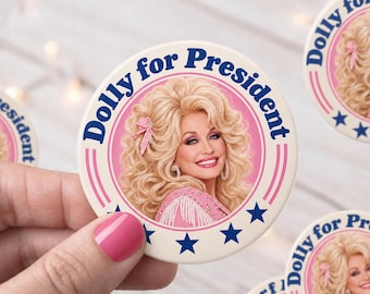Custom Pink Country President Sticker Personalized Western Cowgirl Decal Funny Country Party Sticker