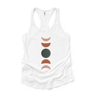 Terracotta Moon Phase Tank Top, Moon Phases Tank Top, Clay Moon Phase Tank Top, Cute Summer Tank Top, Cute Mom Tank Top