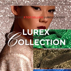 Shimmer Lurex Knit Fabric: 2-Way Stretch Spandex Glitter