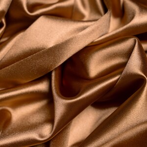 Mocha Shiny Spandex Fabric by the Yard – 4 Way Stretch Holiday Fabric for Christmas Dresses, Dancewear, Prom Gowns, Costumes and DIY Sewing Projects