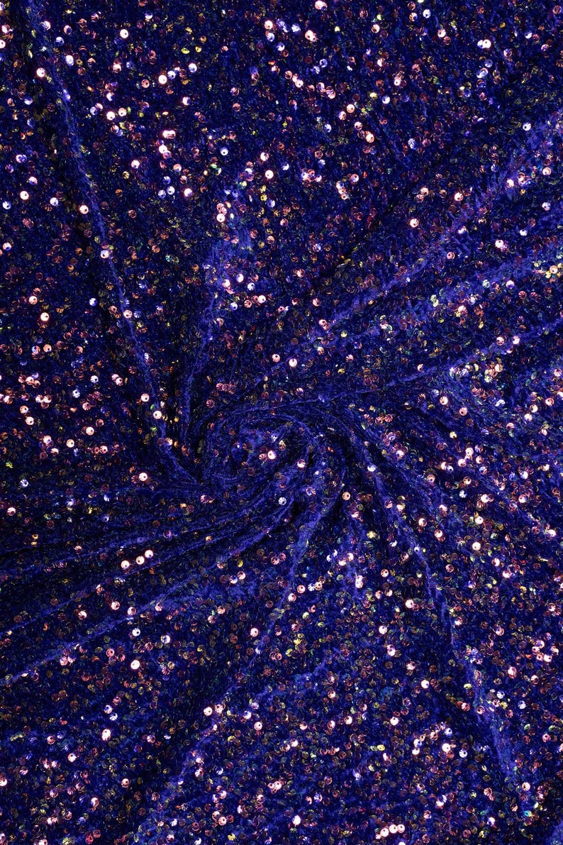 blue-iridescent-velvet-sequin-fabric-luxury-stretch-polyester-spandex