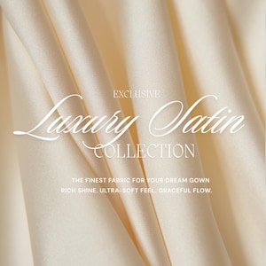 Luxury Stretch Satin Fabric: Polyester Spandex Blend, Gowns & Dresses