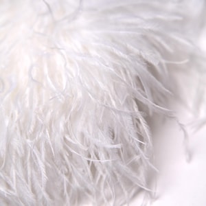 White Ostrich Feather Trim, Feather Trim by the Yard, White Feather Trim, Feather Fringe, Feather Sewing Trim, Craft Feather Trim