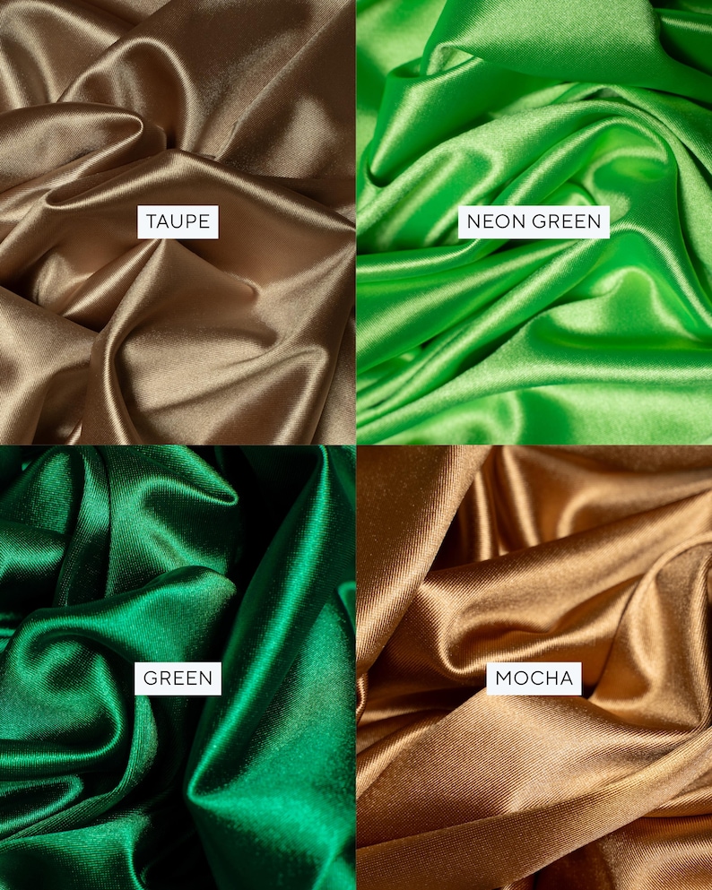 Mocha Shiny Spandex Fabric by the Yard – 4 Way Stretch Holiday Fabric for Christmas Dresses, Dancewear, Prom Gowns, Costumes and DIY Sewing Projects