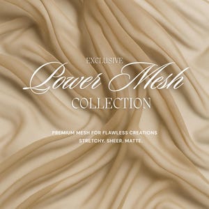 Power Mesh Fabric by the Yard, Matte 4-Way Stretch Nylon Spandex for Lingerie, Activewear, Dancewear, Costumes & Layering Projects