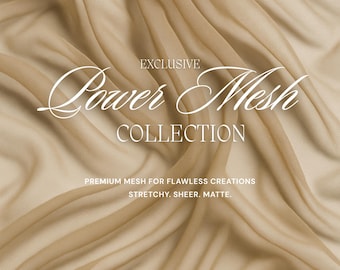 Power Mesh Fabric by the Yard, Matte 4-Way Stretch Nylon Spandex for Lingerie, Activewear, Dancewear, Costumes & Layering Projects