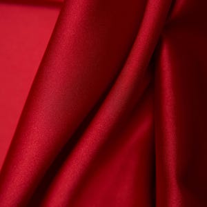 Red Stretch Satin Fabric: Luxury Dress Sewing Fabric