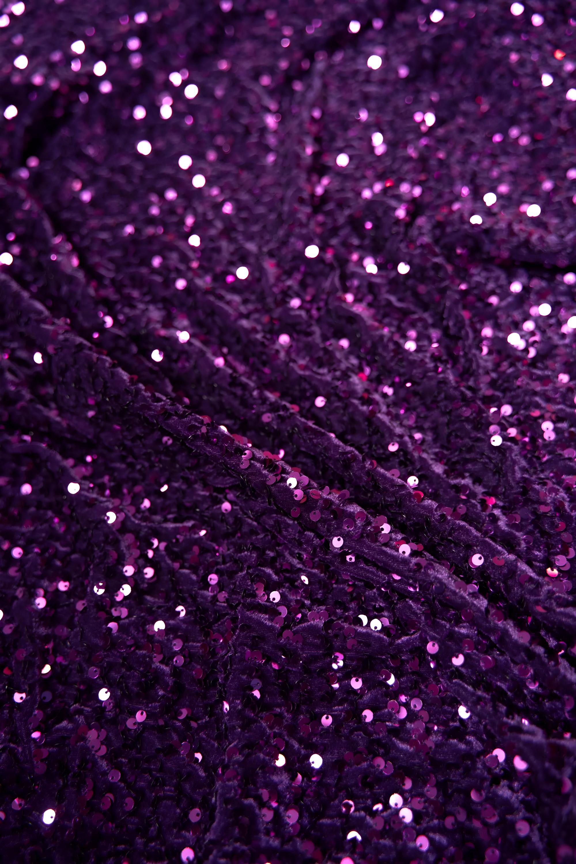 strapless open back dress Candice Wang 72377 Size 4, 10 Purple Sequin V Neck Fitted Prom Dress A Line Pleated Tulle Skirt Layer Gown 10 / Purple main image 1