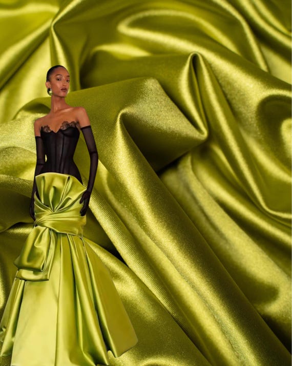 Chartreuse Shiny Spandex Fabric by the Yard  4 Way Stretch Christmas  Fabric for Prom Dresses, Dancewear, Costumes, Holiday Outfits and DIY - Etsy