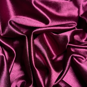 Magenta Shiny Spandex Fabric: 4-Way Stretch Polyester Blend