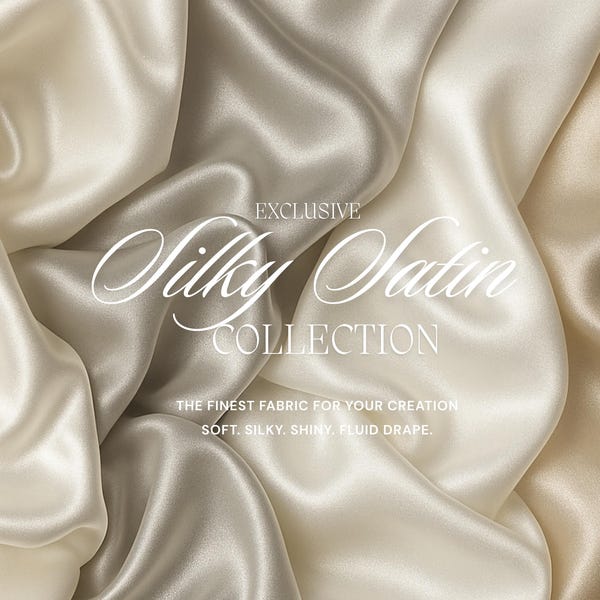 Silky Satin Fabric by the Yard – Soft Shiny Material for Fall Gowns, Holiday Dresses, Event Draping, Linings, Backdrops, DIY Sewing
