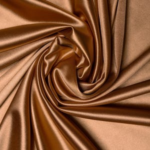 Mocha Shiny Spandex Fabric by the Yard – 4 Way Stretch Holiday Fabric for Christmas Dresses, Dancewear, Prom Gowns, Costumes and DIY Sewing Projects