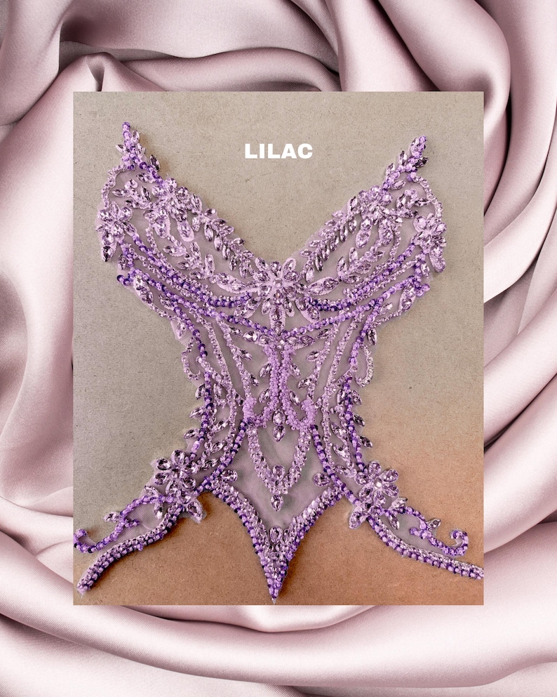 Rhinestone Corset Bodice Applique for Wedding Dress - XS Size Crystal ...