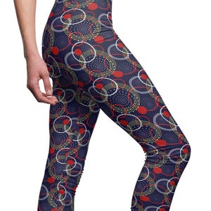 Red White Blue Patriotic Leggings: 4th of July Yoga Pants