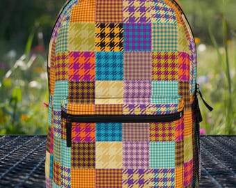 Colorful Patchwork Backpack: Hippie Boho Travel Bag