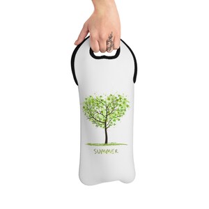 Summer Wine Bag | Stylish Wine Carrier for Summer Celebrations | Gift for Wine Lovers, White