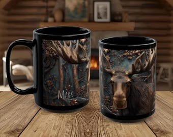 Vintage Moose Mug Handcrafted Pottery Coffee Cup - Etsy